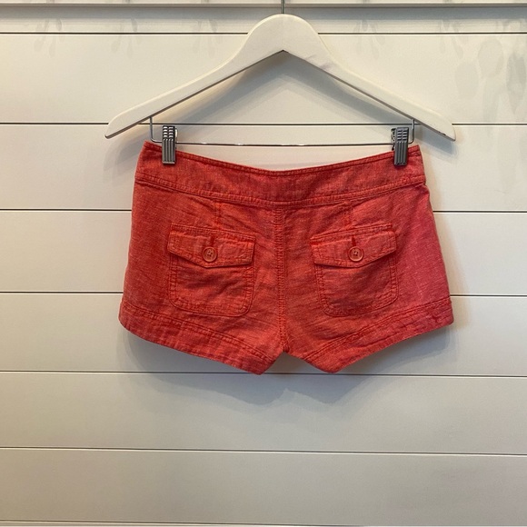 Express Coral Linen Blend Shorts - Picture 3 of 8